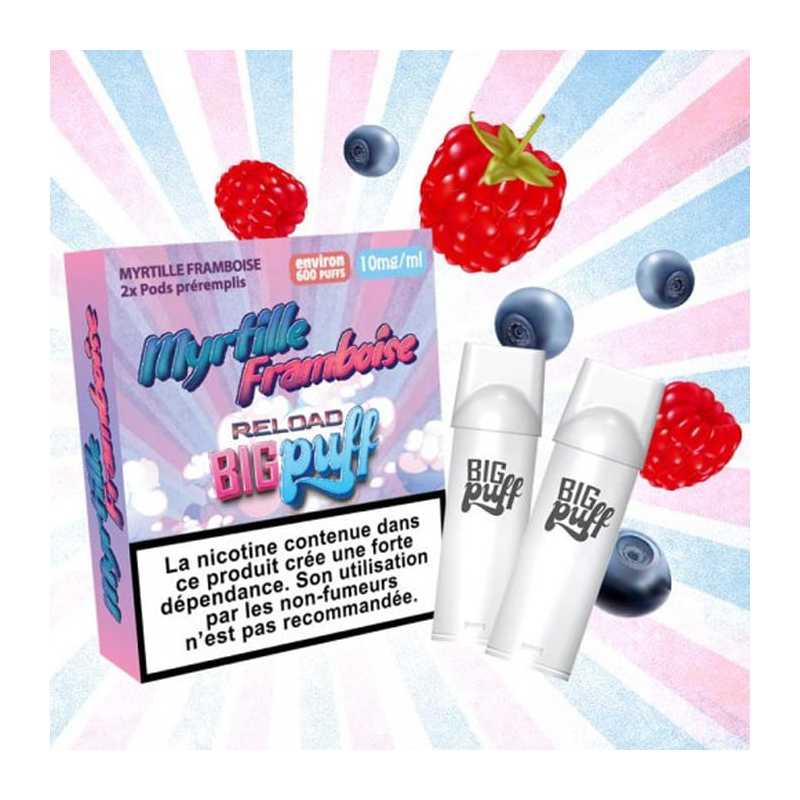 Kit Big Puff Reload Myrtille Framboise - Puff rechargeable