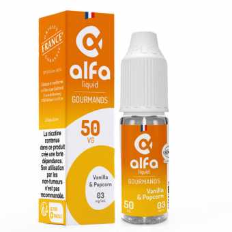 E liquide Vanilla & Popcorn 10ml Alfaliquid
