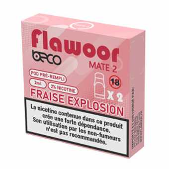 Recharge saveur Fraise Explosion Flawoor Mate 2