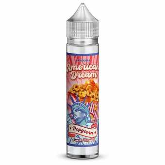 E liquide Popycorn format 50 ml American Dream par Savourea, liquide cigarette saveur popcorn caramel
