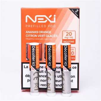 Cartouche Nexi Ananas Orange Citron Vert Glacés (x3)