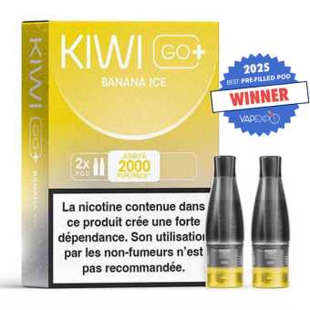 Cartouche Kiwi Go+ Banana Ice de Kiwi Vapor