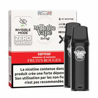 Cartouches RePuff Zéro Vapeur Fruits Rouges