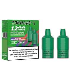 Cartouches Myrtille Framboise Acidulées Tornado Mini 1200