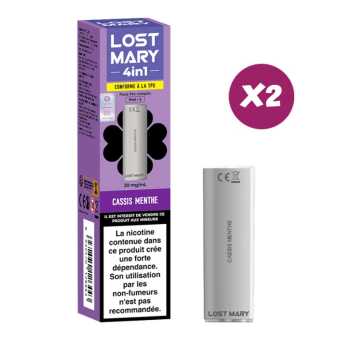 Cartouche Cassis Menthe Lost Mary 4in1