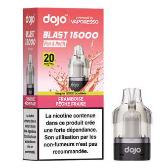 Cartouche Framboise Pêche Fraise Dojo Blast 15000