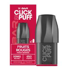 Cartouche X-Bar Click Puff 650R Fruits Rouges (x1)