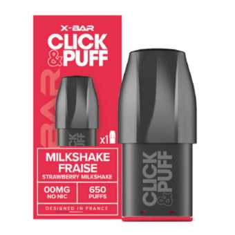 Recharge Strawberry Milkshake Click & Puff 650R X-Bar