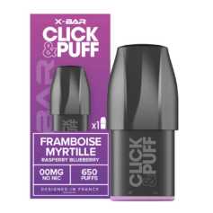 Cartouche X-Bar Click Puff Framboise Myrtille (x1)