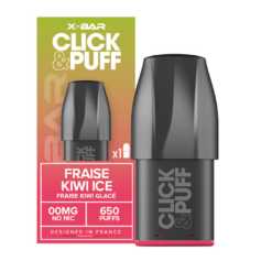 Cartouche X-Bar Click Puff Fraise Kiwi (x1)