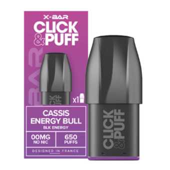 Cartouche X-Bar Click Puff Cassis Energy Bull de X-Bar
