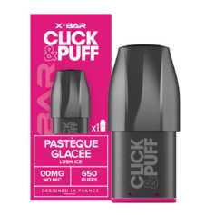 Cartouche X-Bar Click Puff 650R Pastèque glacé (x1)