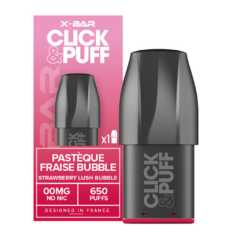 Cartouche X-Bar Click Puff Pastèque Fraise Bubble de X-Bar