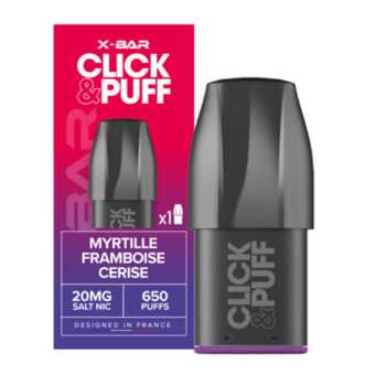 Cartouche X-Bar Click Puff Myrtille Framboise Cerise