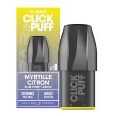 Cartouche X-Bar Click Puff Myrtille Citron