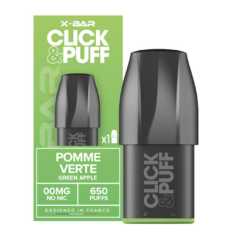 Cartouche X-Bar Click Puff Pomme Verte