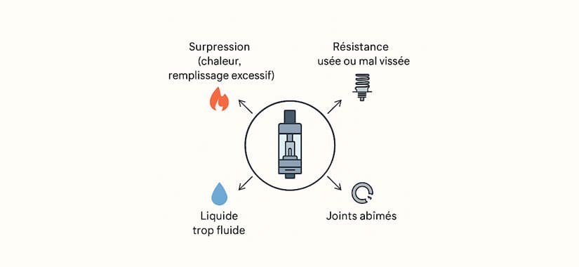 Pourquoi mon clearomiseur fuit ? Pourquoi mon clearomiseur fuit ?