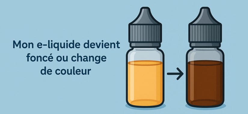 Mon e-liquide change de couleur Mon e-liquide change de couleur